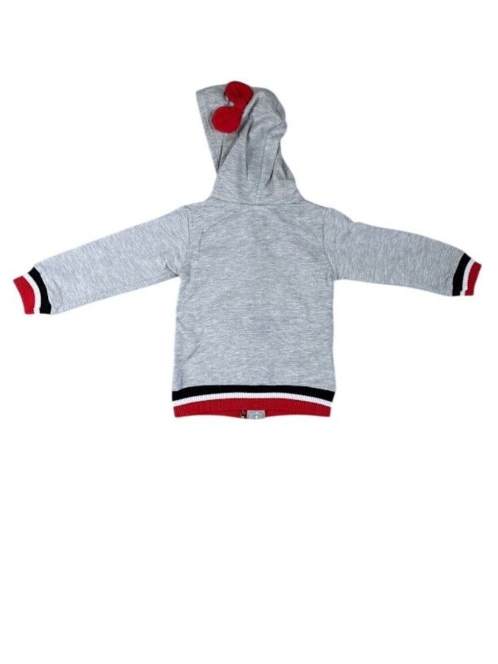 Hello Kitty Toddler Hoodie Zip-Up Sweatshirt 3T Gray Red Ears Cute Design - Picture 12 of 12